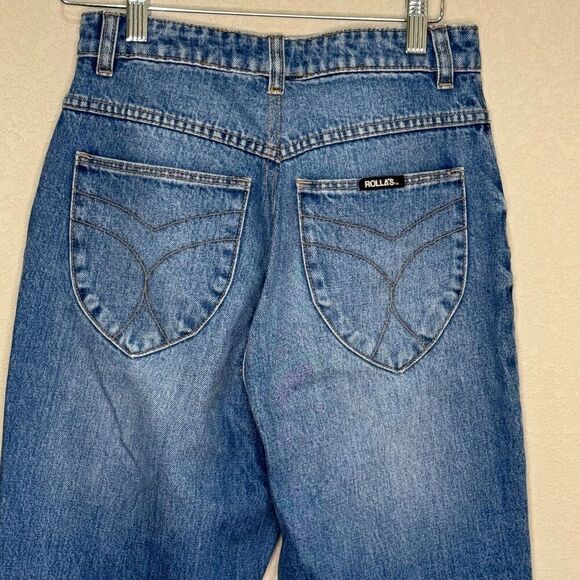 Rolla's Original High Rise Straight Jeans Women's Size 27 Medium Blue Denim - Picture 6 of 10